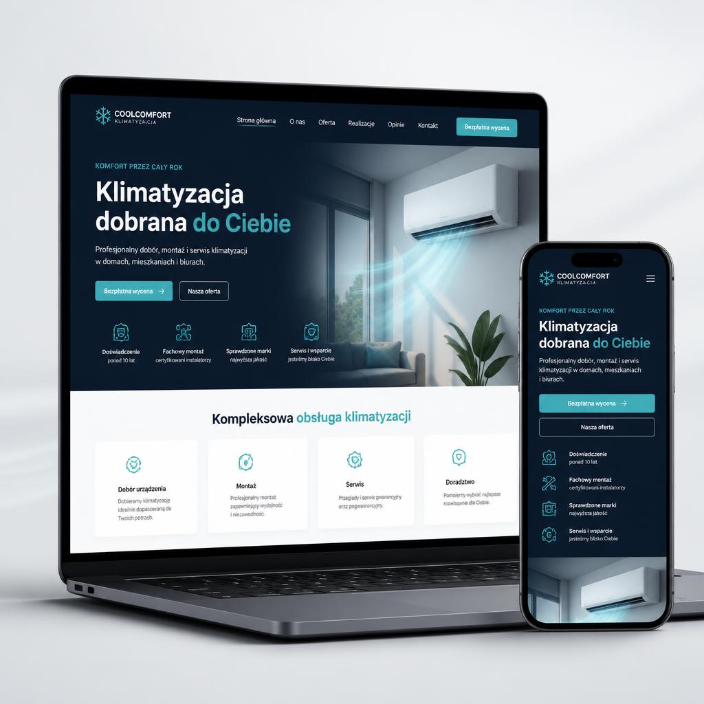 Projekt strony — Instalator klimatyzacji