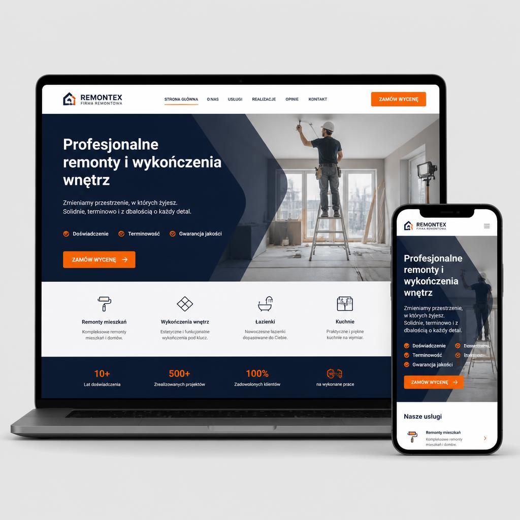 Projekt strony — Firma remontowa